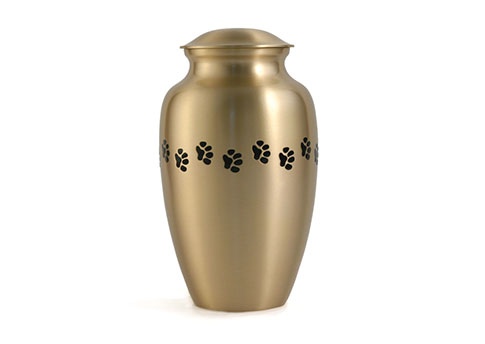 Bronze paw print urn – $205